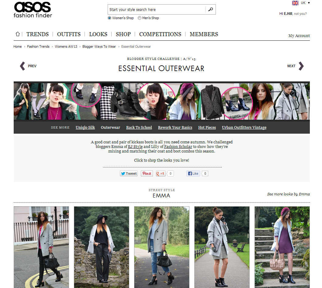 asos FF homepage winter feature