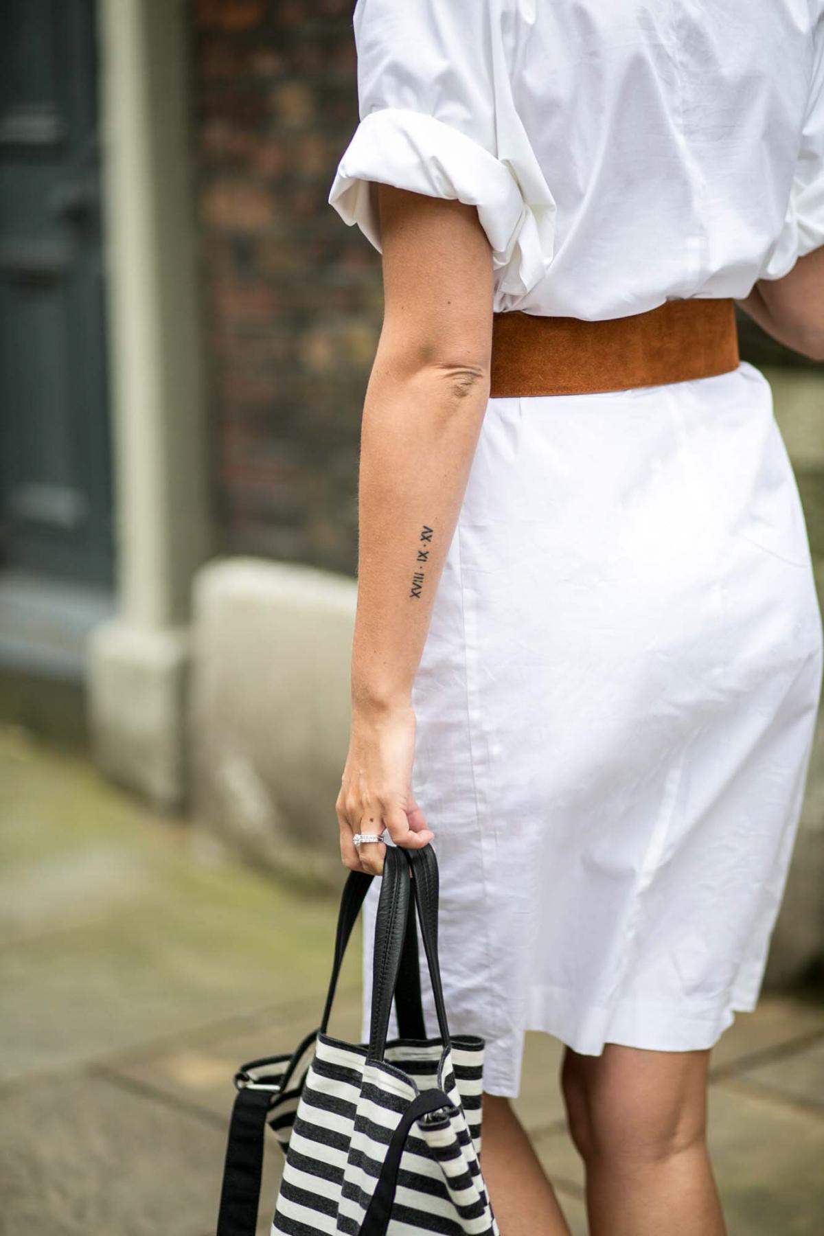 3 Ways to Wear a White Shirt Dress - EJ Style