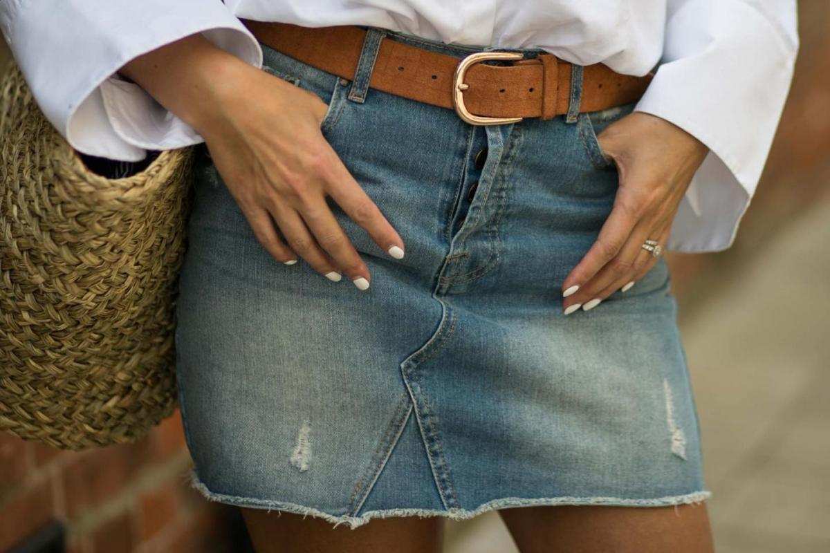 white shirt, denim skirt-16