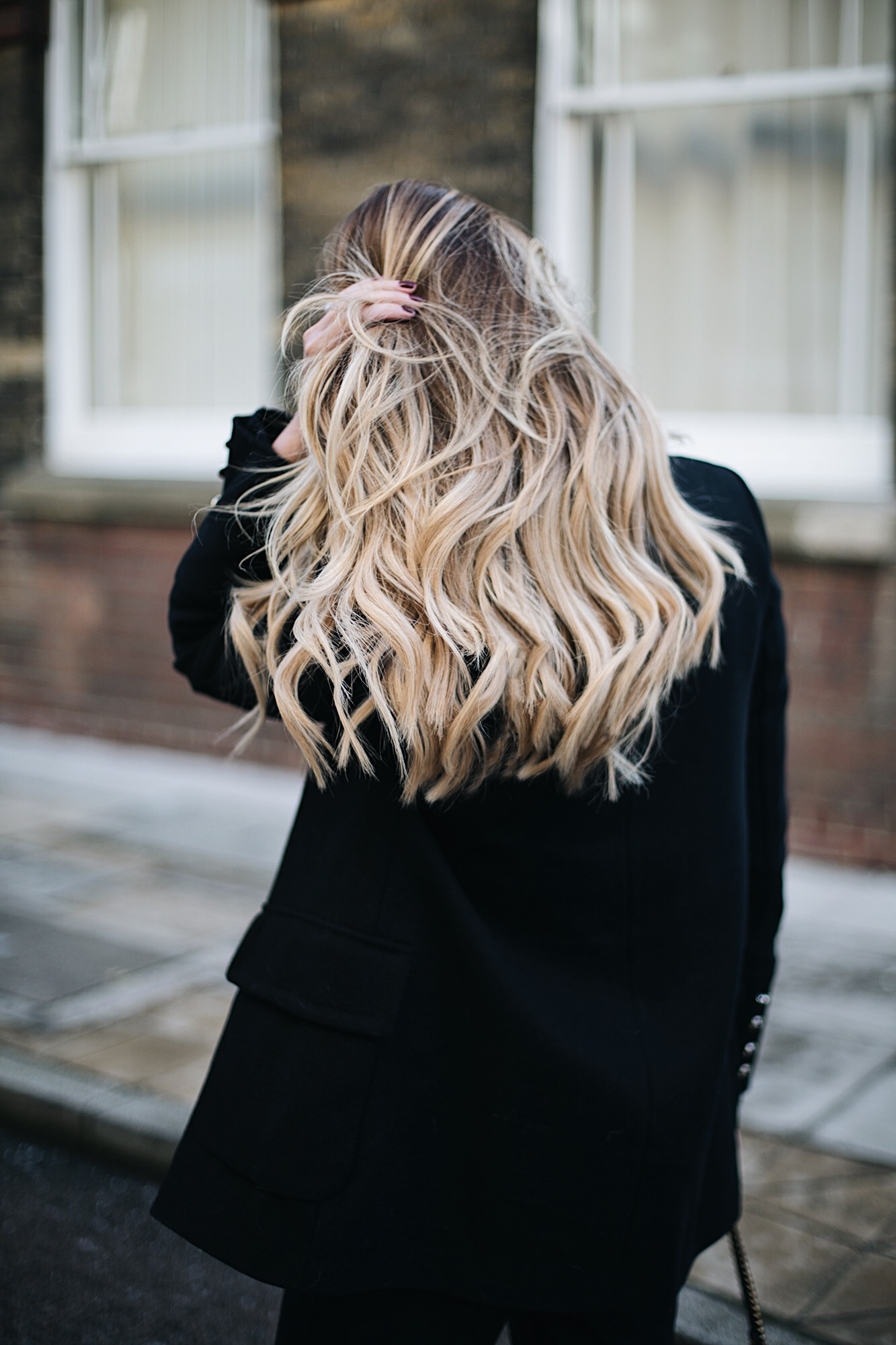 Long blonde balayage hair, hair goals