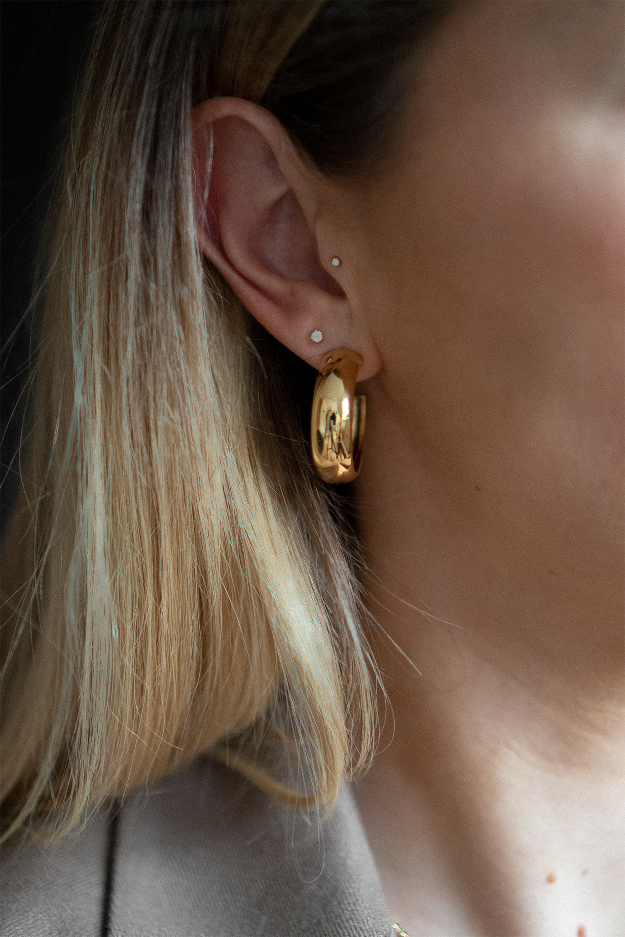 gold Mejuri earrings